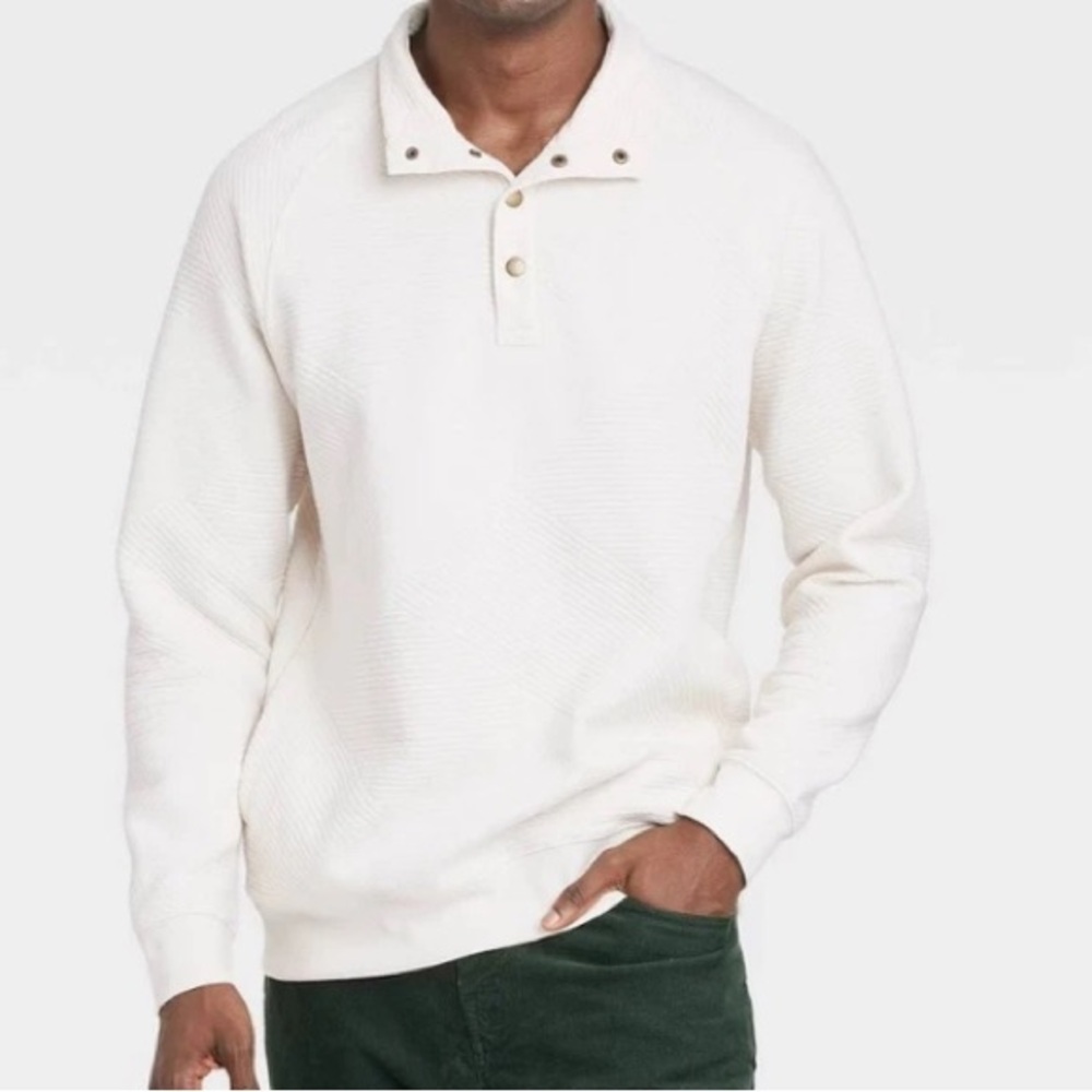 Goodfellow & Co. Men’s Quilted Snap Pullover Sweatshirt X-Large